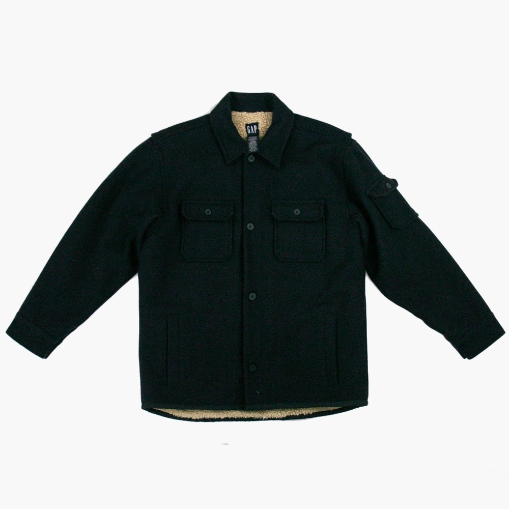 Gap Boys Navy Blue Pea Coat Wool Lined XXL Jacket